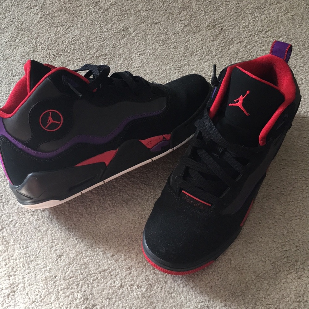 Nike air Jordan’s black red purple sneakers